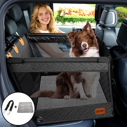 KYG Large Dog Car Seat Backseat Extender — 40% More Space, Maximum Safety